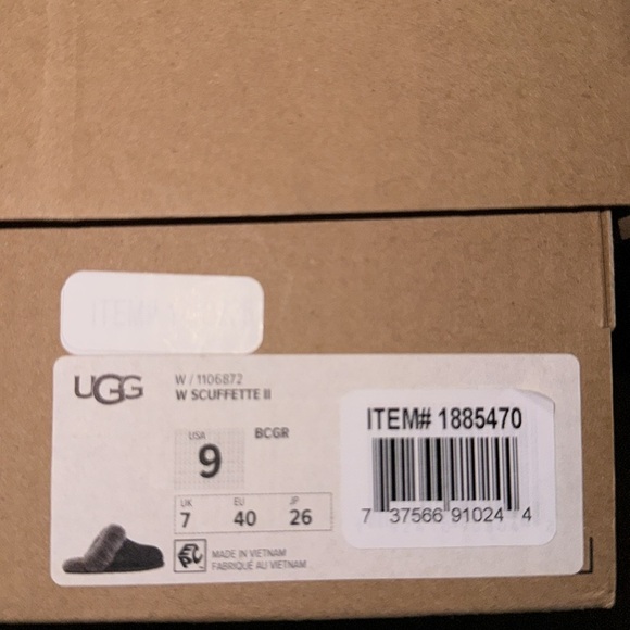 UGG Women’s Black/Grey Scuffette II Suede Slippers/ House Shoes | NEW/NIB!! - Picture 15 of 15